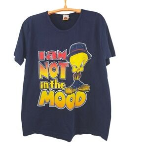 Vintage 90s Looney Tunes Tweety Bird T Shirt Tee 14W- 16W 1999 Warner Brothers